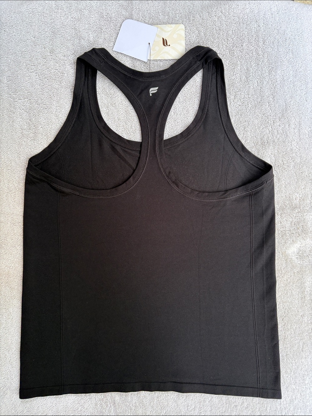 NWT HOTWORX Fabletics Black Logo Racerback Tank - Picture 5 of 6